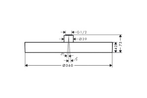 Верхний душ Hansgrohe Rainfinity 360 1jet, полированное золото 26231990 - 2