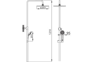 Душевая стойка Milardo 2403F21M76 - 2