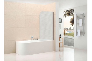 Шторка на ванну Cezares Eco V-1-80/140-P-Cr-R стекло punto - 2