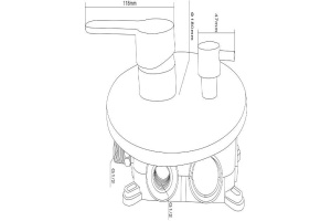 Смеситель Swedbe Platta 5518 С ВНУТРЕННЕЙ ЧАСТЬЮ - 2