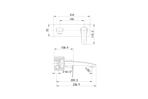 Встраиваемый смеситель для умывальника - 3