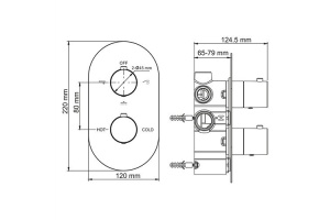 Berkel 4844 Thermo Термостатический смеситель для ванны и душа - 3