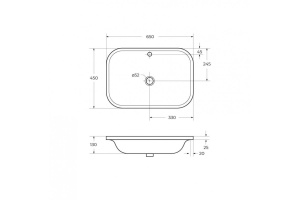 Мебельная раковина CEZARES 65 (CZR-DRO-65-LVB) - 2