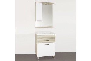 Тумба с раковиной Style Line Ориноко 60 с бельевой корзиной, белая, ориноко - 2