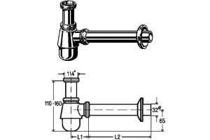 Сифон для биде Viega 114619 - 2