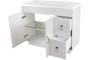 Тумба с раковиной Misty Амбра 100 белый - 3