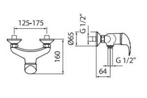 Смеситель для душа Webert Sax хром (SX870102015) - 2