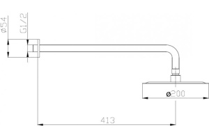 Верхний душ BelBagno Ancona ANCONA-SLD-CRM - 2