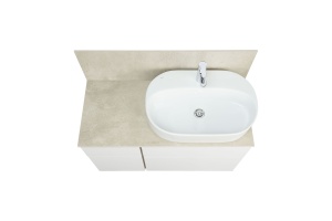 Столешница под раковину Aquaton Мишель керамогранит 100 бежевый - 3