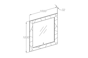 Зеркало Opadiris Луиджи 100 белое матовое - 3