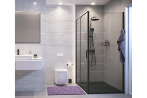 Душевой уголок Wasserkraft Elbe 120x90 профиль черный стекло прозрачное - 2