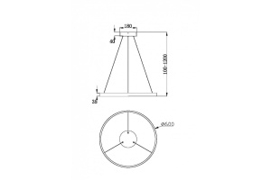 Подвесной светильник Maytoni Rim 5 MOD058PL-L32BS3K - 2