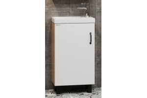 Тумба под раковину Onika Тимбер 45 белый матовый/дуб сонома (104508)