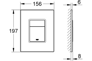 Кнопка смыва Grohe  дерево, хром (38849HP0) - 3