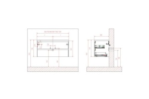 Тумба под раковину Belbagno Kraft 120 светлое дерево - 3