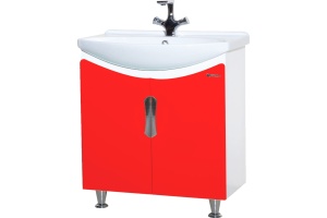 Тумба для комплекта Bellezza Лагуна 65 прямая красная