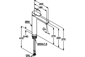 Смеситель Kludi Pure&Style для раковины 402960575 - 2