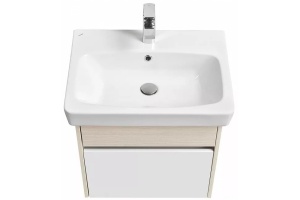 Тумба под раковину подвесная Aquaton Верди 60 белый-светлое дерево