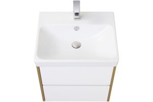 Тумба с раковиной Aquaton Сканди 70 белый - светлое дерево - 3