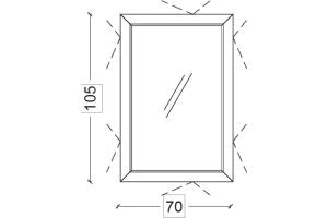 Зеркало с подсветкой Armadi Art Dolce 105х70 бежевый - 3