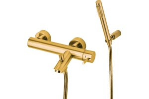 Смеситель Paffoni Light LIG023HGSP для ванны с душем, золото медовое брашированное
