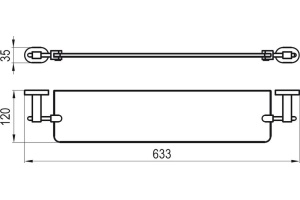 Стеклянная полка Ravak Chrome (X07P195) - 2