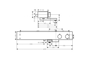 Смеситель для ванны Hansgrohe  (13109000) - 2