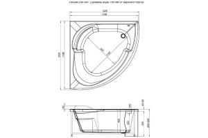 Акриловая ванна Aquanet Fregate 120x120 см (00203935) - 3