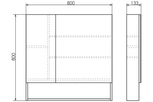 Зеркало-шкаф Comforty Никосия 80 дуб белый - 3