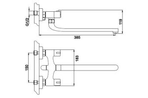Смеситель для ванны Gappo Stella G2249 - 2