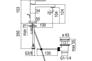 Смеситель для раковины TekNobili Up хром (UP94118/1CR) - 2