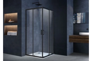 Душевой уголок Vincea Alpha 100x100 профиль черный стекло прозрачное - 2