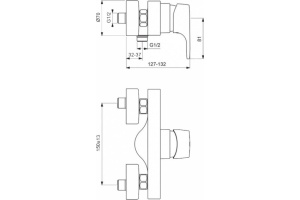 Смеситель для душа Vidima Видима Ван хром (BA085AA) - 2