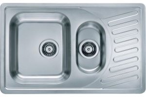 Мойка ELEGANT 110 SAT-90 810X510 1+1/2 в компл.с сифоном 1130555,