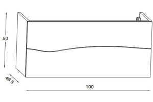 EB1833RU-P13 тумба под раковину SHERWOOD 2 ящика, с системой push-to-open /100/(состаренный дуб) - 2