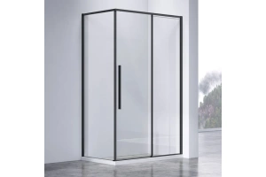 Душевой уголок Vincea Slim-N 110х80 профиль черный стекло прозрачное