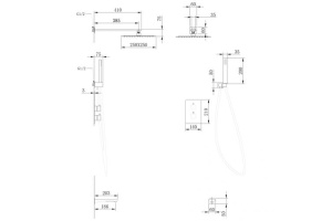 Душевая система Abber Weiss Insel черный, матовый (AF8050B) - 3