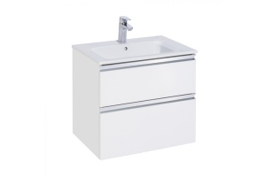 THE GAP Модуль д/раковины 600 мм, 2 ящика, белый глянец