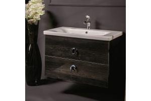 Тумба под раковину Armadi Art NeoArt 80 раковина моноблок темное дерево - 2