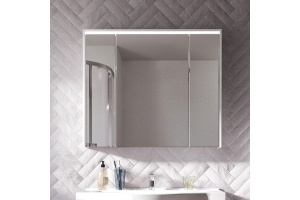 Зеркало-шкаф STWORKI Хельсинки 100 см, с подсветкой, навесной, большой,
белый, прямоугольный