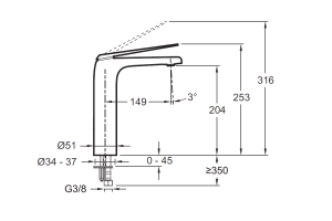 Смеситель для раковины Jacob Delafon Avid E97347-ND-BN - 2