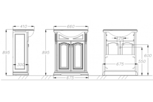 Тумба под раковину Opadiris Риспекто 65 белая - 3