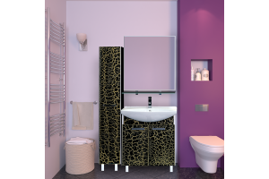 Джулия - 40 Пенал левый КРАКОЛЕТ черный - 2