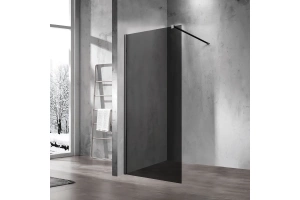 Душевая перегородка Vincea Walk-In 110х200 черная матовая стекло тонированное