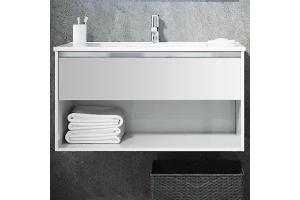 Тумба с раковиной Sanvit Контур 90 белый глянец