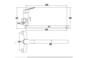 Смеситель для ванны с душем KAISER ECO (55) - 2