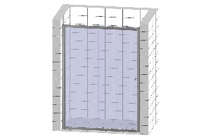 Душевая дверь в нишу BelBagno Uno BF 1 115 C Cr - 3