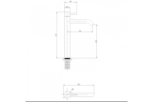 Смеситель для раковины Abber Wasser Kreis розовое золото - 3