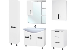 Зеркало-шкаф Bellezza Лагуна 85 L белый - 2