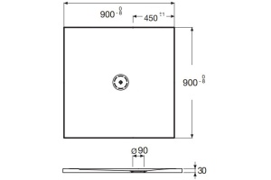 Поддон для душа Jacob Delafon Singulier 90х90 серый шелк - 2